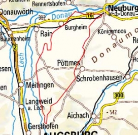 Abgrenzung der Landschaft "Aindlinger Terrassentreppe" (4800) Abgrenzung der Landschaft "Aindlinger Terrassentreppe" (4800)