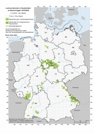 Karte Luchsverbreitung in den Jahren 2019 und 2020